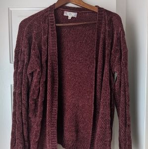 Cozy maroon cardigan